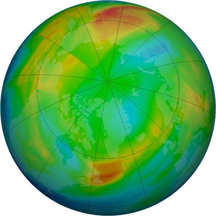Arctic ozone map for 04 January 1983